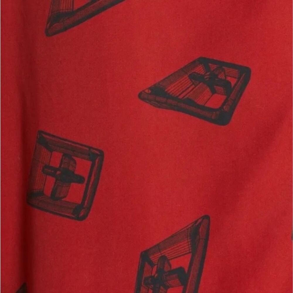 NWT KSUBI Red 3D Print Resort Short Sleeve Button Up Camp Shirt Sz XL - Picture 3 of 4